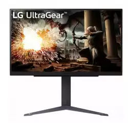 Монитор LG 27GS75Q-B, UltraGear 27" IPS, AG, 1ms GtG, 180 Hz (up to 200 Hz), 1000:1, 300cd/m2, QHD 2560x1440, HDR 10, sRGB 99%, AMD FreeSync, G-SYNC Compatible, HDMI, DisplayPort, Headphone Out, Reader mode, Black Stabilizer, Tilt, Height Adjustable, Pivot