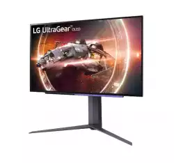 Монитор LG 27GS95QE-B,  26.5", UltraGear OLED 0.03ms (GtG), AG, QHD (2560x1440), 240Hz, HDR400,  275 cd/m2, 1 500 000:1, 1000cd/m2, DCI-P3 98.5%, USB3.0 (1up/2down), VRR, AMD Free-sync, NVIDIA G-Sync, HDMI, DP, Height Adjustable, Pivot, Tilt, Swive, Headphone Ou