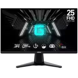 Монитор MSI G255F Gaming, 24.5", 1ms, 180Hz Rapid IPS, 1920x1080 FHD, AMD FreeSync Premium, Night Vision, Anti-Flicker, Less Blue Light, 300nits AG, 16.7M, 1000:1, 100M:1, DP(1.2a), 2xHDMI (2.0b), Headphone out, Tilt, VESA 100, Black, 3.24kg