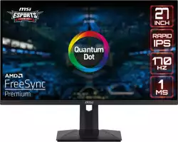 Монитор MSI G274QPF E2, 27", Rapid IPS, 1ms, 180Hz, AG, WQHD 2560x1440, Adaptive-Sync, DisplayHDR 400, NIGHT VISION, 400 nits, 1x DP(1.4a), 1x USB Type C (DP Alt, PD 15W), 2x HDMI (2.0b), Heigh Adj. 130mm, Frameless, PIP/PBP, Vesa 75, 9S6-3CC29H-210