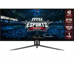 Монитор MSI MAG401QR, 40", 155Hz, 3440x1440 (UWQHD), IPS, Flat, 21:9, VESA DisplayHDR 400, Adaptive Sync, KVM, Gaming Intelligence APP, Night Vision, 2x HDMI, DP, 1 x Type-C (DP alt. with PD 65W), 2 x USB 2.0 Type-A, Tilt, PIP and PBP, VESA 100, Black, 10.3kg