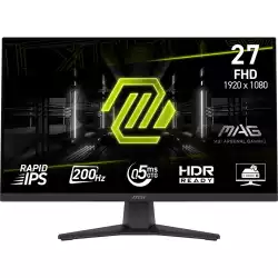Монитор MSI MAG 272F Gaming, 27", 0.5ms, 200Hz Rapid IPS, 1920x1080, AMD FreeSync Premium, AI Vision, Console Mode, HDR Ready, 300nits AG, 1.07B, 1000:1, 100M:1, DP(1.2a), HDMI(2.0b), Headphone-out, Tilt, VESA 100, Internal PSU, Black, 3.9kg Монитор MSI MAG 272F Gaming, 27", 0.5ms, 200Hz Rapid IPS, 1920x1080, AMD FreeSync Premium, AI Vision, Console Mode, HDR Ready, 300nits AG, 1.07B, 1000:1, 100M:1, DP(1.2a), HDMI(2.0b), Headphone-out, Tilt, VESA 100, Internal PSU, Black, 3.9kg