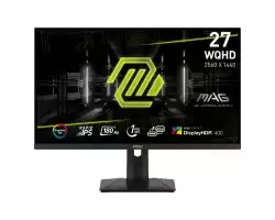 Монитор MSI MAG 274QRF QD E2, 27", Rapid IPS, 1ms, 180Hz, Flat, WQHD 2560x1440, Quantum Dot technology, DisplayHDR 400, Mystic Light, APP, 300 nits, 2500:1, 100M:1,1x DP(1.4a), 2x HDMI (2.0b), 1x Type-C (DP alt.) wPD 65W charging, Heigh Adj. 130mm, Tilt, Vesa 75