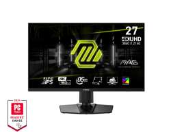 Монитор MSI MAG 274UPF E2, 27", Rapid IPS, 160Hz, 0.5ms, UHD 3840x2160, Flat, HDR 400, AI Vision, FreeSync, PIP, PBP, VRR, ALLM, CEC, 400 nits, 1000:1, 100M:1, 1x DP(1.4a), 2x HDMI (2.1), 1x Type-C (DP alt. PD 15W), Adj.Stand 130mm, Tilt, Swivel, Pivot, VESA