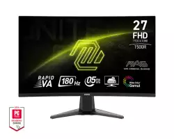 Монитор MSI MAG 27C6F, 27", Rapid VA, 180Hz, 0.5ms, VRR, CEC, CONSOLE MODE, 1920x1080 FHD, Curved, Anti-glare, Adaptive-sync, Frameless, Anti-Flicker, LBL, 250 nits, 3000:1, 100M:1, 1x Display Port (1.2a), 2x HDMI (2.0b), Headphone out, Tilt, FRAMELESS, VESA Монитор MSI MAG 27C6F, 27", Rapid VA, 180Hz, 0.5ms, VRR, CEC, CONSOLE MODE, 1920x1080 FHD, Curved, Anti-glare, Adaptive-sync, Frameless, Anti-Flicker, LBL, 250 nits, 3000:1, 100M:1, 1x Display Port (1.2a), 2x HDMI (2.0b), Headphone out, Tilt, FRAMELESS, VESA