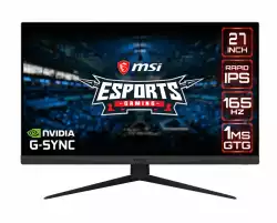 Монитор MSI Optix G273QF Gaming, 27" 165Hz, WQHD (2560 x 1440) 16:9, Rapid IPS Anti-glare, 1ms, 300nits, 1000:1, 178&deg;/178&deg;, G-sync Compatible, Night Vision, Adjustable Stand, 1x DP, 2x HDMI, 1x Earphone out, 3Y Warranty                          