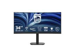 Монитор Philips 34B2N3500C, 34" Curved 1500R, VA, WLED, 3440x1440@@120Hz, 4ms GtG, 350cd m/2, 3500:1, 50M:1 DCR, Adaptive Sync, FlickerFree, SoftBlue, 5Wx2, Tilt, Height Adjust, Swivel, 2xHDMI, DP, USB hub                          