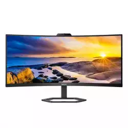Монитор Philips 34E1C5600HE, 34" Curved 1500R VA WLED, 3440x1440@@100Hz, 4ms GtG, 1ms MPRT, 300cd m/2, 3000:1, Mega Infinity DCR, Adaptive Sync, FlickerFree, Low Blue Light, 5Wx2, 5mp FHD Cam, Tilt, Height Adjust, HDMI, DP, USB hub