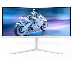Монитор Philips 34M2C5501A, 34" Curved 1500R VA WLED, 3440x1440@@180Hz, 1ms GtG, 0.3ms MPRT, 350cd m/2, 3000:1, Mega Infinity DCR, Adaptive Sync, FlickerFree, 5Wx2, Tilt, Height Adjust, Swivel, 2xHDMI, DP, USB hub