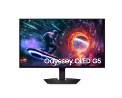 Монитор  OLED Samsung Odyssey G5 LS27FG500SUXEN 27", 2560x1440, QHD, 180Hz, QD-OLED, HDR10, 16:9, 1,000,000:1, 200 cd/m2, 0.03ms, 178/178, Pantone Validated, HDMI, DP, Flicker-free, Tilt, Height Adjust, 2Y                          