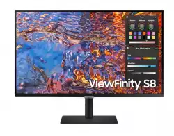 Монитор SAMSUNG Viewfinity S8 S80PB 32inch 16:9 3840x2160 IPS 5ms HDR400 HAS/Swivel/Pivot/Tilt HDMI/DP/USB-C 90W/LAN USB3 Hub
