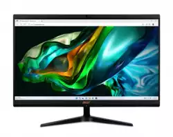 Настолен Компютър Acer Aspire C24-1800 23.8" FHD AiO, Intel Core i5-1335U (up to 4.60GHz, 12MB), 16GB DDR4, 1024GB SSD, Free 2.5" HDD, no DVD, Intel Iris Xe Graphics, HDMI, 3xUSB 3.2, USB C, USB 2.0, RJ-45, WiFi AX & BT, HD Cam + mic., KBD& Mouse USB, Tilt, NO OS, 2Y