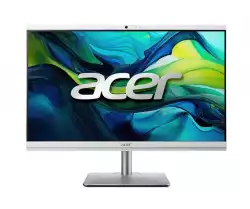 Настолен Компютър Acer Aspire C24-195ES, 23.8" FHD(1920x1080) non touch, Intel Core Ultra 7 155U (up to 4.80GHz, 12MB), 1*16GB DDR5, 1024GB PCI-e SSD + M.2 free slot, no DVD, Intel Graphics, Kbd & Mouse Wireless, RJ-45, WiFi AX & BT, Height Adj., No OS, 2Y Warranty