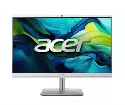 Настолен Компютър Acer Aspire C24-195ES, 23.8" FHD(1920x1080) non touch, Intel Core Ultra 5 125U (up to 4.30GHz, 12MB ), 1*16GB DDR5, 512GB PCI-e SSD +M.2 free slot, no DVD, Intel Graphics, Kbd & Mouse Wireless, RJ-45, WiFi AX & BT, Height Adj., No OS, 2Y Warranty