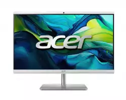 Настолен Компютър Acer Aspire C27-195ES, 27" FHD(1920x1080) non touch, Intel Core Ultra 7 155U (up to 4.80GHz, 12MB), 32GB DDR5, 1024GB  PCI-e SSD + M.2 free slot, no DVD, Intel Graphics, Kbd & Mouse Wireless, RJ-45, WiFi AX & BT, Height Adj., No OS, 2Y Warranty