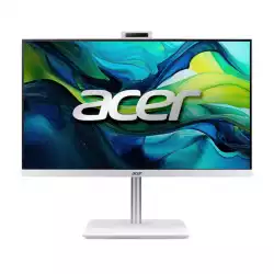 Настолен Компютър Acer Aspire C27-A, 27" FHD IPS AiO 120Hz Intel Core i5-13420H (up to 4.60GHz, 12MB), 32GB DDR4 (2x16GB), 1TB SSD, no DVD, Intel UHD, HDMI, USB 3.2, USB 2.0, Type-C, RJ-45, WiFi 6E, Glan, SD reader, Ergo stand, Cam+mic, KBD& Mouse Wireless, NO OS, White Настолен Компютър Acer Aspire C27-A, 27" FHD IPS AiO 120Hz Intel Core i5-13420H (up to 4.60GHz, 12MB), 32GB DDR4 (2x16GB), 1TB SSD, no DVD, Intel UHD, HDMI, USB 3.2, USB 2.0, Type-C, RJ-45, WiFi 6E, Glan, SD reader, Ergo stand, Cam+mic, KBD& Mouse Wireless, NO OS, White