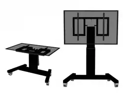Neomounts Motorised Mobile Floor Stand (90° tilt) - VESA 200x200 up to 800x600