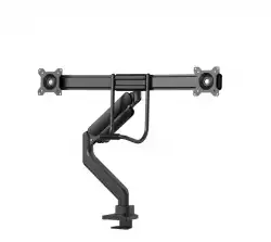 Neomounts Screen Desk Mount 2 screens (topfix clamp & grommet) for 2 Monitor Screens, Black