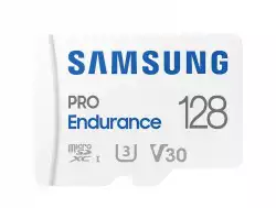 Samsung 128 GB micro SD PRO Endurance, Adapter, Class10, Waterproof, Magnet-proof, Temperature-proof, X-ray-proof, Read 100 MB/s - Write 40 MB/s