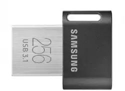 SAMSUNG FIT Plus USB flash drive type-A 256GB 400 MB/s read 110 MB/s write resistant USB 3.1 flash drive with key ring Gray