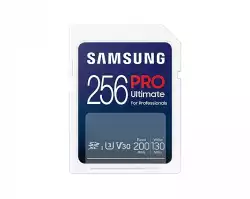 Samsung 256GB SD Card PRO Ultimate, U3, V30 , Read 200MB/s - Write 130MB/s                          