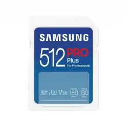 Samsung 512GB SD Card PRO Plus, UHS-I, Class10, Read 180MB/s - Write 130MB/s