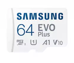 Samsung 64GB micro SD Card EVO Plus with Adapter, Class10, Transfer Speed up to 160MB/s