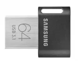 SAMSUNG FIT Plus USB flash drive Type-A 64GB 300 MB/s read 110 MB/s write resistant USB 3.1 flash drive with key ring Gray