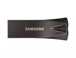 SAMSUNG BAR Plus USB flash drive Type-A 64GB 300 MB/s read 110 MB/s write resistant USB 3.1 Titan Gray with key ring