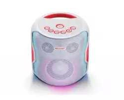 Sharp Speakers PS-919(WH), 2.1 PARTY SPEAKER SYSTEM, 2 x 2? Tweeter + 1 x 4? Subwoofer, max power output 130 W, 14 h play time by built in battery, True wireless Stereo, USB for playback, Bluetooth 5.0, Waterproof IPX5, White