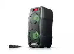 Sharp Speakers PS-929, PARTY Portable Boombox  2 x 6,5” fullrange + 2 x 2” tweeter speakers, max power output 180 W, 13 h play time by built in battery, True wireless Stereo, USB for playback, Bluetooth 5.0, Microphone In, Guitar In, Black