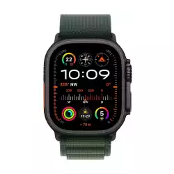 Смартчасовник APPLE Watch Ultra2 v2 Cellular 49mm Black Titanium Case with Dark Green Alpine Loop L