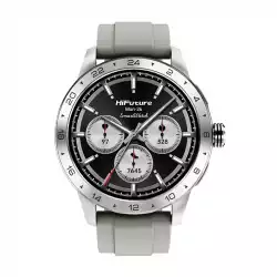 Смартчасовник HiFuture Flex 2 Silver, 1.39" FHD, 360?360, Bluetooth Call, IP68 Waterproof, 24/7 True Heart Rate & Blood Oxygen Sensor, Up to 10 days daily use, 100+ Sports Mode                          
