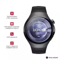 Смартчасовник Huawei Watch 5, Rates-L19F, Black + Huawei FreeBuds 6i White
