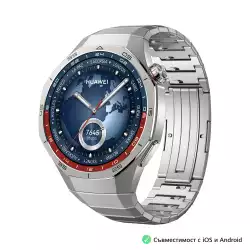 Смартчасовник Huawei Watch GT5 Pro Vili-B29M, 1.43", Amoled, 466x466, PPI 326, BT5.2, BLE/BR/EDR, 524mAh, 40-meter free diving, HUAWEI TruSense System, ECG analysis, Battery life up to 14 days, Compatible with iOS and Android devices, Titanium