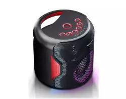 Sharp Speakers PS-921(BK), 2.1 PARTY SPEAKER SYSTEM, 2 x 2" speaker drivers + 1 x 4" subwoofer, 130W (peak) power output, 14 h play time by built in battery, 3D (surround) + Super Bass, USB for playback, Bluetooth 5.0, Flashing, Splashproof (IPX5)