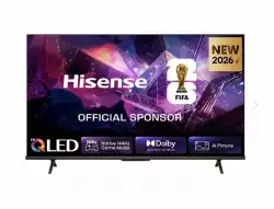 Телевизор Hisense 43" E7S Pro, 4K Ultra HD 3840x2160, QLED, Quantum Dot, 144Hz, HDR 10+ adaptive, HLG, Dolby Vision, DTS Virtual X, Smart TV, WiFi 5GHz, WiFi Direct, BT, Anyview Cast, 3xHDMI, 2xUSB, LAN, CI+, DVB-T2/C/S2, Black