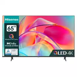 Телевизор Hisense 65" E7KQ, 4K Ultra HD 3840x2160, QLED, Quantum Dot, HDR 10+, HLG, Dolby Vision, DTS Virtual X, Smart TV, WiFi 5GHz, WiFi Direct, BT, Anyview Cast, 3xHDMI, 2xUSB, LAN, CI+, DVB-T2/C/S2, Black
