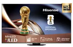 Телевизор Hisense 75" U8Q, 4K Ultra HD 3840x2160, Mini Led Pro, FALD, Quantum Dot, 165Hz, IPS, HDR 10+, HLG, Dolby Vision IQ, Dolby Atmos, Smart TV,Light Sensor,WiFi 5GHz, WiFi Direct, BT, Anyview Cast, 3xHDMI, 2xUSB, LAN, CI+, DVB-T2/C/S2, Black