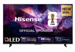 Телевизор Hisense 85" E7S Pro, 4K Ultra HD 3840x2160, QLED, Quantum Dot, 144Hz, HDR 10+ adaptive, HLG, Dolby Vision, Hi-Concerto,Dolby Vision Atmos, Smart TV, WiFi 5GHz, WiFi Direct,Light Sensor, BT, Anyview Cast, 4xHDMI, 2xUSB, LAN, CI+, DVB-T2/C/S2, Black
