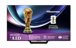 Телевизор Hisense 85"U7Q Pro, 4K Ultra HD 3840x2160, ULED, FALD, Quantum Dot, 165Hz, IPS, HDR 10+, HLG, Dolby Vision IQ, Dolby Atmos, Smart TV, WiFi 5GHz, WiFi Direct, BT, Anyview Cast,light sensor,Solar Powered Remote, 4xHDMI, 2xUSB, LAN, CI+, DVB-T2/C/S2, Black