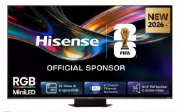 Телевизор Hisense 85" UR9S, 4K Ultra HD 3840x2160, RGB Mini Led , DLED, Quantum Dot, 180Hz, IPS, HDR 10+, HLG, Dolby Vision IQ, Dolby Atmos, Smart TV,Light Sensor,WiFi 6eGHz, WiFi Direct, BT,2x15 W + 2x10 W + 20 W + 2x10W, Anyview Cast, 3xHDMI, 2xUSB, LAN, CI+, DV Телевизор Hisense 85" UR9S, 4K Ultra HD 3840x2160, RGB Mini Led , DLED, Quantum Dot, 180Hz, IPS, HDR 10+, HLG, Dolby Vision IQ, Dolby Atmos, Smart TV,Light Sensor,WiFi 6eGHz, WiFi Direct, BT,2x15 W + 2x10 W + 20 W + 2x10W, Anyview Cast, 3xHDMI, 2xUSB, LAN, CI+, DV