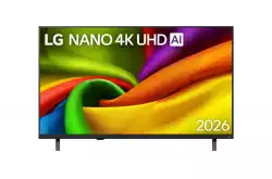 Телевизор LG 43NU850B3LA, 43" 4K Ultra HD Smart TV, 3840x2160, DVB-T2/C/S2, Alpha7 AI Processor Gen9, HDR10/ HLG, webOS 26 ThinQ, VRR / ALLM / HGiG, 4K Super Upscaling, WiFi 5, Voice Controll, Bluetooth 5.3, AirPlay 2, LAN, CI, HDMI eARC, AI Sound Pro, Google Cast                          