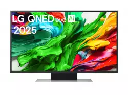 Телевизор LG 43QNED87A3DC, 43" 4K QNED HDR Smart TV, 3840x2160, 60Hz Native, DVB-T2/C/S2, Alpha 7 AI Processor, HDR 10 PRO, webOS 25 ThinQ, 4K Upscaling, WiFi 5, Dolby Vision, Bluetooth 5.1, AirPlay 2, LAN, CI, HDMI, SPDIF, Local Dimming, Stand