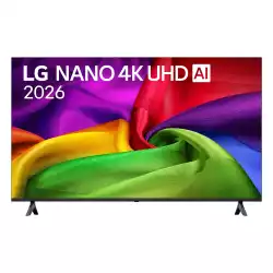 Телевизор LG 55NU800B3LA, 55" 4K HDR UHD, 3840x2160, DVB-T2/C/S2, AI Alpha 7, HDR 10, webOS 26, ThinQ AI, VRR, ALLM, HGiG, WiFi, Clear Voice, 4K Super Upscaling, Bluetooth 5.3, Hdmi e-ARC, CI, LAN, AirPlay2, AI Sound Pro, Google Cast, 2 Pole stand, Black