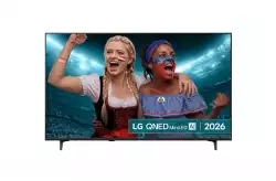 Телевизор LG 55QNED71B3B., 55" 4K QNED MiniLED Smart TV, 3840x2160, DVB-T2/C/S2, Alpha 7 AI Processor, HDR10 / HLG, webOS 26 ThinQ, VRR / ALLM / HGiG, 4K Super Upscaling, WiFi 5, Bluetooth 5.3, AirPlay 2, LAN, CI, HDMI, AI Sound Pro, Google Cast, 2 pole Stand