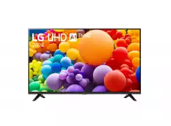 Телевизор LG 55UT73003LA, 55" 4K UltraHD TV 4K (3840 x 2160), DVB-T2/C/S2, webOS 24 Smart TV, ThinQ AI, Alpha 5 AI 4K Gen7, WiFi, HDR10, ALLM/HGiG, AI Upscaling, AI Sound(Virtual 9.1.2 Up-mix), AirPlay, Quick Card, HDMI eARC, CI, LAN, USB, Bluetooth, 2 Pole