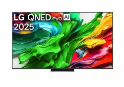 Телевизор LG 65QNED87A3B, 65" 4K QNED MiniLED  HDR Smart TV, 100Hz, 3840x2160, DVB-T2/C/S2, Alpha 8 AI Processor 4K, HDR 10, webOS 25 ThinQ,  FreeSync, VRR 120Hz, Multi View, 4K Upscaling, Wi-Fi 6, Voice Controll, BT 5.3, AirPlay 2, CI, HDMI eARC, SPDIF, Silver