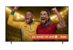 Телевизор LG 85NU850B3LA, 85" 4K Ultra HD Smart TV, 3840x2160, DVB-T2/C/S2, Alpha 7 AI Processor, HDR10 / HLG, webOS 26 ThinQ, VRR / ALLM / HGiG, 4K Super Upscaling, WiFi 5, Voice Controll, Bluetooth 5.3, AirPlay 2, LAN, CI, HDMI eARC,AI Sound Pro, Google Cast, 2