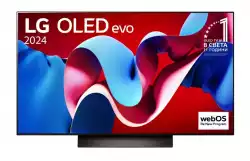 Телевизор LG OLED48C41LA, 48" UHD OLED evo, 4K (3840 x 2160), DVB-C/T2/S2, Full Cinema Screnn, Alpha 9 AI 4K Gen7, 144Hz, ThinQ AI, HDR10, VRR, NVIDIA G-SYNC, AMD FreeSync, Dolby Vision, Dolby Atmos, Wi-Fi, Bluetooth, HDMI, USB, Airplay 2, Multi View, Meteor Titan